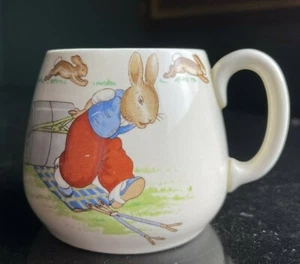 Vintage Royal Doulton Bunnykins "Pressing Trousers" 1-handle Don Mug Albion  - Picture 1 of 8