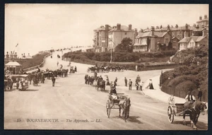 Postcard Bournemouth Dorset pier The Approach by Levy LL 15 horse carts - Picture 1 of 2