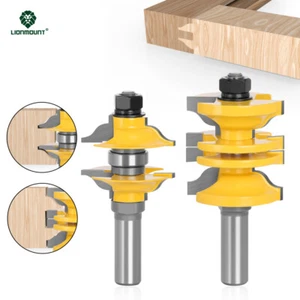 12mm 1/2 Shank Ogee Entry Door Rail&Stile Joint Router Bits Set Tongue&Groove - Picture 1 of 11