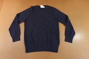 J Crew Crewcuts Boys Large (10-11) Navy Cotton Crew Neck Pullover Sweater NWT - Picture 1 of 9