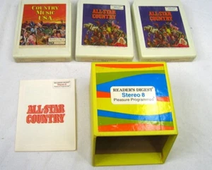 Readers Digest Country Music USA 8 Track Set 3 tapes w/ Leaflet & Box 1979 - Picture 1 of 10