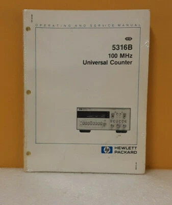 HP 05316-90014 5316B 100MHz Universal Counter Operating and Service Manual - Image 1 of 2