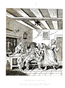 Stampa Antica 1840 W.HOGARTH = FARMER RETURN = Incisione OLD ENGRAVING - Picture 1 of 1