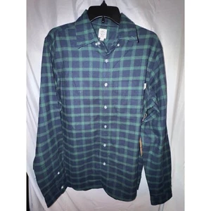 Kennedy Denim Co. Men's Green Chelsea Plaid Long Sleeve Woven Shirt, Size L, NWT - Picture 1 of 5