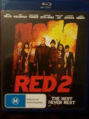 RED 2  (Blu Ray DVD 2013 )  Bruce Willis  AUST REGION  VGC - image 1 of 2