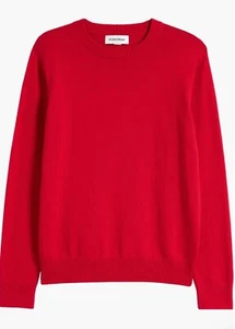 Nordstrom Kids' Cotton & Cashmere Crewneck Sweater In Red Lipstick Size M (8/10) - Picture 1 of 3