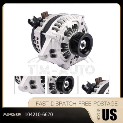Alternator Fits Ford F-150 2012-2017 3.5l 3.7l 200 A 12v Cw 6-groove Pulley - Image 1 of 4