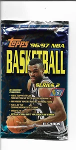 UN ENVOLTORIO DE BALONCESTO SERIE 2 TOPPS 1996-97 (SIN TARJETAS) - Imagen 1 de 2