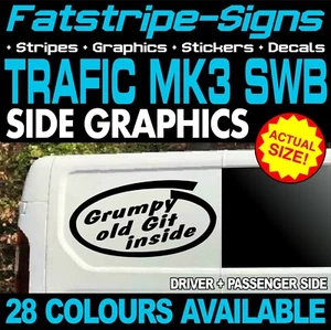 passend für Renault Traffic MK3 SWB L1 GRUMPY GIT GRAFIK AUFKLEBER AUFKLEBER CAMPER VAN - Bild 1 von 2