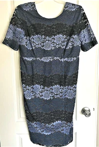 Neu mit Etikett A Pea in the Pod Umstandskleid blau Spitze Kurzarm Gr. M Medium - Bild 1 von 3