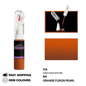 FOR KIA ORANGE FUSION PEARL RN Touch Up Paint Pen Brush Fix Kit Scratch Chip Set - Picture 1 of 8