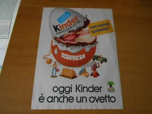 ritaglio-clipping-KINDER CIOCCOLATO da OGGI E' ANCHE OVETTO-cm.18x24,5-scatola 3 - Picture 1 of 1