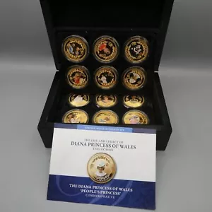 Legacy Of Diana Peoples Princess Bradford Exchange Set di monete 12 pezzi placcato oro - Foto 1 di 11