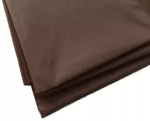 Brown Waterproof Rip Stop Ripstop Fabric Nylon Look Material Cover 150cm Wide - Picture 1 of 2