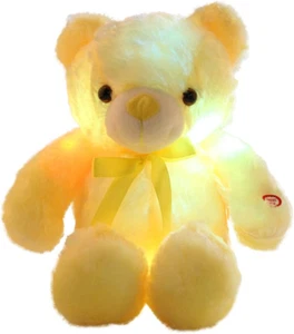 LED Teddy Bears Stuffed Animals, Cute Yellow Glow Bear Plush Toys Creative Color - Picture 1 of 4