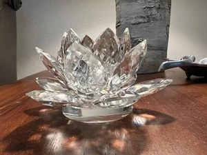 Shannon by Godinger - Crystal "LOTUS" - candle stick holder (1) - New - Picture 1 of 10