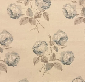 COLEFAX AND FOWLER Bowood Union Blue Grey Linen Cotton Nylon Remnant New - Picture 1 of 1