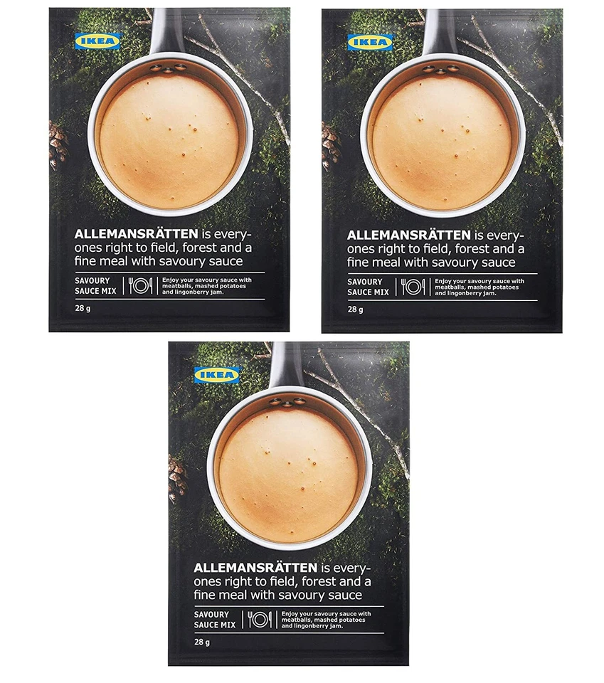 3 X IKEA ALLEMANSRÄTTEN кремовый соус соус соус смесь для шведских фрикадельок * Бесплатная доставка * - Изображение 1 из 4