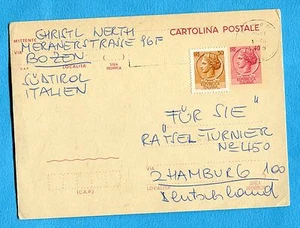 £.40 (C173) + SIRAC.£.30 ann.BOLZANO, 01.12.75 per AMBURGO.  (243967) - Picture 1 of 1
