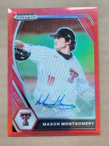 Mason Montgomery 2021 Panini Prizm Draft Picks Red Parallel Autograph 46/50