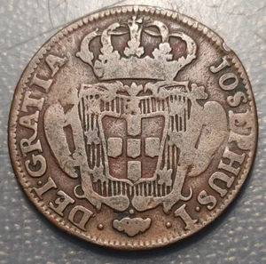 PORTUGAL JOSE I JOSEPHUS I 10 REIS 1765 MBC- - Picture 1 of 2