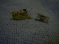 Vintage Brass Train & Plane Christmas Ornaments Holiday Decor 