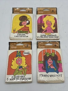Vintage 60s 70s Buzza Cardozo Tallies 4 Packs With 8 In Each Funny New - Picture 1 of 7
