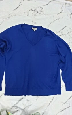 Cos  royal Blue  Wool Jumper M , V  neck oversized  - Image 1 of 4