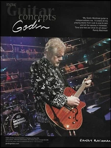 Guitarra Randy Bachman (BTO) Godin Montreal 2006 anuncio 8 x 11 impresión de anuncio - Imagen 1 de 3