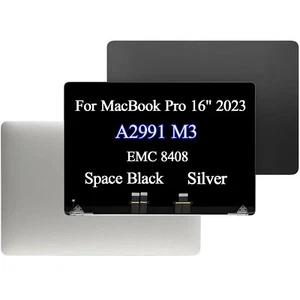 Per MacBook Pro 16" A2991 M3 2023 EMC 8408 Sostituzione Schermo LCD Nero Argento - Foto 1 di 6