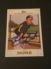 Zach Duke Signed 2007 Topps Opening Day Card Auto Pirates Autograph COA