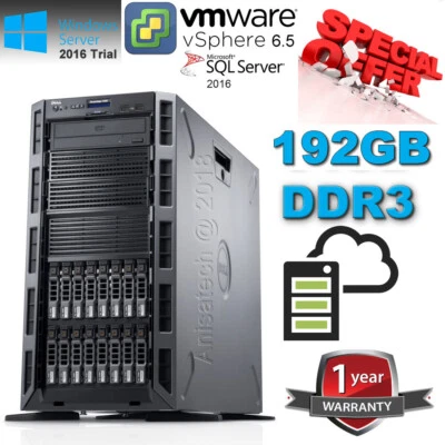 Dell PowerEdge T320 Xeon E5-2470v2 2.40GHz 10-CORE 192GB DDR3 960GB SSD H710P - Image 1 of 4