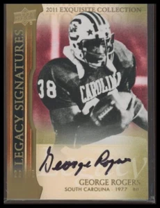2011 Upper Deck Exquisite Collection #L-GR George Rogers Legacy Signatures #/45 - Picture 1 of 2