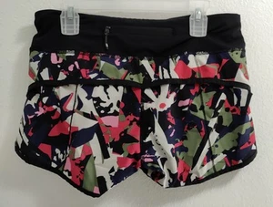 LULULEMON RUNNING SPEED SHORTS POP CUT BOOM JUICE MULTI SWIFT ULTRA (SIZE 4) - Picture 1 of 8