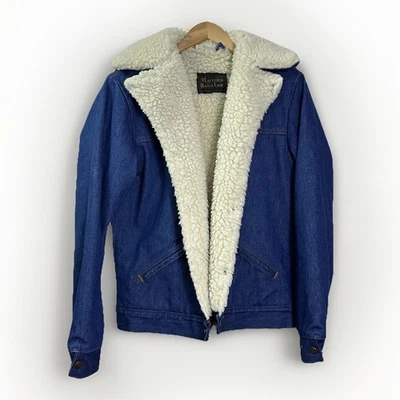 Abrigo de Colección Maverick Ranch Para Hombres Talla Pequeña Denim Sherpa Forrado Tareas Chaqueta Nuevo sin Etiquetas Foto 1 de 4