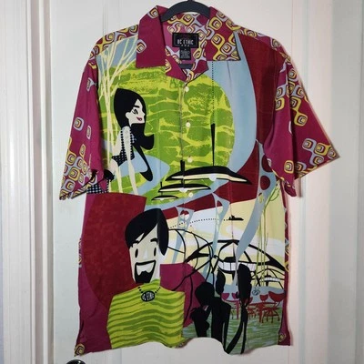 Vintage BC Ethic La Rocka Shirt Mens Medium  Camp Hawaiian Bowling Party MCM EUC - Image 1 of 4