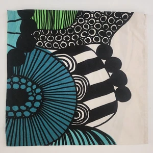 Marimekko Siirtolapuutarha Throw Pillow Cover Double Sided Blue Black White - Picture 1 of 9
