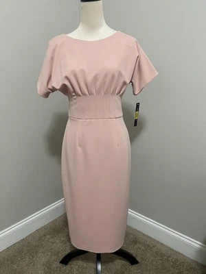 NWT! Antonio Melani Sheath Dress, Pink, Size 4 . Classic modest  - Image 1 of 4