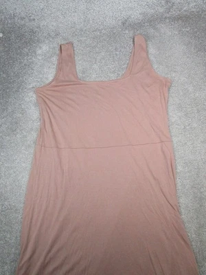 Vince Dress Womens Xl Pink Pima Cotton Midi * - image 1 of 4