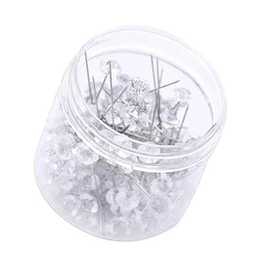 100 pieces pin board pins Clear pin pins, transparent push pins thumb - Picture 1 of 12