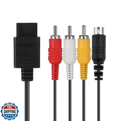S Video RCA AV Cable for N64/SNES/NGC, S-Video Audio Video Cable Compatible w - Image 1 of 4