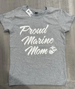 UNITED STATES MARINE CORPS USMC - “PROUD MARINE MOM” Gray T-Shirt - XXL - NWT! - Picture 1 of 4