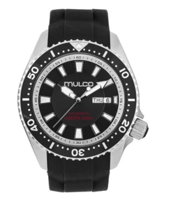 Mulco Men's Quartz Analog Black Silicone Band Wrist Watch MW3-18118-025 - Picture 1 of 1