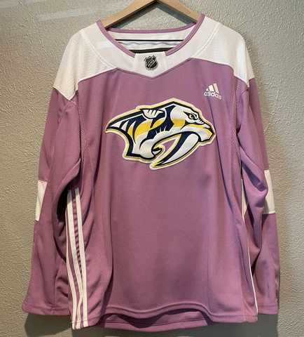 Nashville Predators NHL Viktor Arvidsson Breast Cancer Awareness Adidas Jersey52 Cover