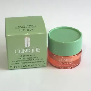 5x Clinique All About Eyes Reduces Circles Puffs .17oz/5ml, TOTAL 1 oz /30ml NIB - Picture 1 of 3