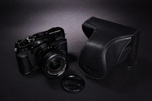 Custodia borsa fotocamera completa in vera pelle vera pelle per FUJIFILM X-PRO2 colore nero - Foto 1 di 9