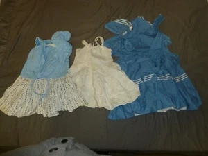 LOT of 3 vintage 1950s Baby/Toddler Dresses or Doll Dress (cotton) - Picture 1 of 12