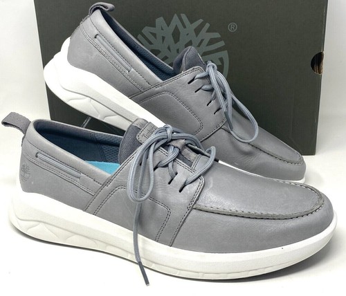 Timberland Bradstreet Ultra Oxford bianco grigio a grana piena da uomo taglia TB 0A42G1 085