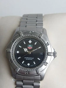 Tag Heuer 2000 CLÁSICO CUARZO NEGRO TAMAÑO MEDIANO BUEN ESTADO 100% SUIZO 962.013R - Imagen 1 de 1