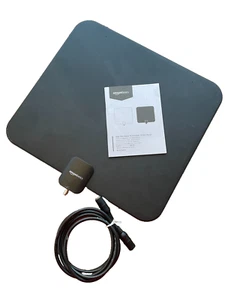 amazonbasics Ultra Thin HDTV Antenna--Receives Digital TV Signals 35 Mile Range - Picture 1 of 9
